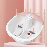 Bassin de pédicure portable chauffant avec pierre ponce, appareil de massage des pieds électrique Shiatsu, machine de spa pour les pieds