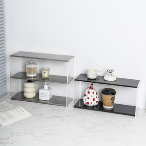 Rak Cangkir Akrilik Stainless Steel untuk Meja, Organizer Mug Kopi, Stand Pajangan Minimalis, Unit Rak Bertingkat, Restoran - Product Image 1