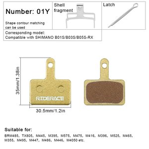 Plaquettes <span class=keywords><strong>de</strong></span> <span class=keywords><strong>frein</strong></span> à disque <span class=keywords><strong>hydraulique</strong></span> RIDERACE en résine pour <span class=keywords><strong>SHIMANO</strong></span> B01S/B03S/B05S-RX <span class=keywords><strong>VTT</strong></span> et vélo <span class=keywords><strong>de</strong></span> route – Pièces <span class=keywords><strong>de</strong></span> <span class=keywords><strong>frein</strong></span> à disque pour cyclisme - Product Image 4