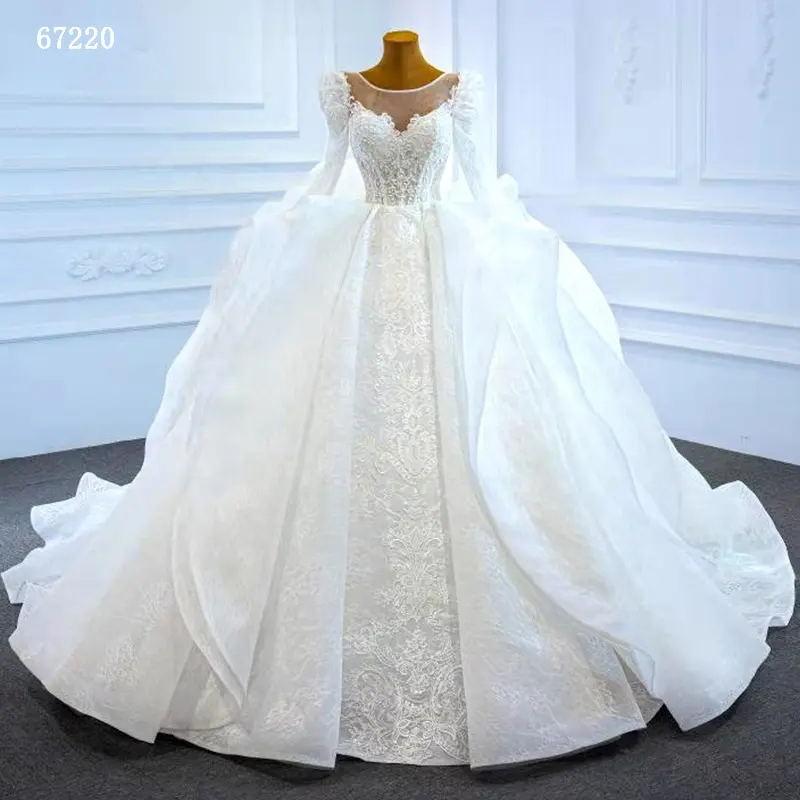 Jancember RSM67220 2020 Sweetheart Lace Backless Luxury Ball Gown Wedding Dress