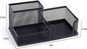 ที่ใส่ปากกาและดินสอแบบตาข่ายโลหะทรงสี่เหลี่ยมพร้อมปฏิทิน - Product Image 5