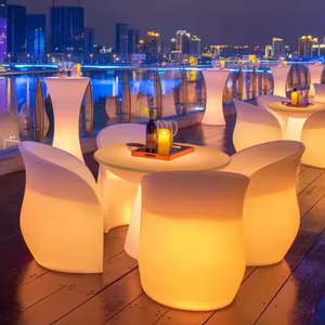 <strong>Bar</strong> Furniture Glowing Luminous Illuminated Led Table and Chair Set Outdoor Nightclub <strong>Outside</strong> Patio Led Furniture Set Event Table - Product Image 4