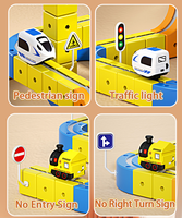 Jouet de piste magnétique multifonctionnel DIY, ensemble de piste magique sèche, train électrique, jouet de construction éducatif pour garçons et filles