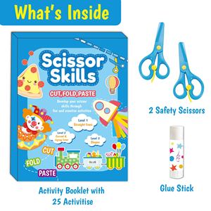 <span class=keywords><strong>Livre</strong></span> d'activités créatives sur le thème des <span class=keywords><strong>animaux</strong></span> et des princesses mignons pour l'apprentissage des compétences de découpe et de collage en gros - Product Image 1