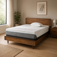 Matelas hybride de luxe à ressorts ensachés confortable avec housse amovible et tissu rafraîchissant, expédié compressé dans une boîte