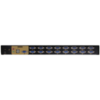Commutateur KVM VCOM 16 entrées 1 sortie 3D 4K 30Hz avec émulateurs EDID, commutateur audio-vidéo HDMI, contrôle par touches de raccourci pour clavier, souris et moniteur