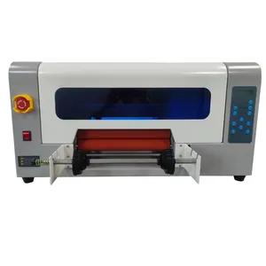 2023เครื่องพิมพ์ยูวี DTF แบบม้วนเป็นม้วนฟิล์มโดยตรงจาก A3เครื่องพิมพ์ฉลาก UV คริสตัลพร้อม Xp600หัวคู่