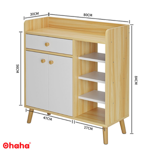 รวมที่เก็บรองเท้าแนวตั้งและช่องเปิดอัจฉริยะหลายช่องพร้อมลิ้นชักและชั้นวางแบบพลิกได้ - Product Image 6