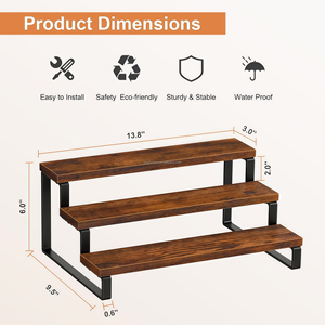 Vendita calda della cucina dispensa dell'organizzatore del gabinetto con il supporto di <span class=keywords><strong>legno</strong></span> del controsoffitto della spezia per il piatto e la ciotola - Product Image 3