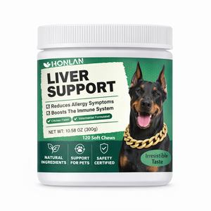 Golosinas Masticables para el Soporte Hepático de Mascotas OEM/ODM, Suplementos Nutricionales con Cardo Mariano para la Desintoxicación del Hígado, Golosinas Blandas para Perros - Product Image 1