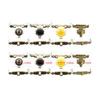 Broche en métal pour boîte, chromée ou couleur personnalisable, 26x18,7 mm, finition argent poli