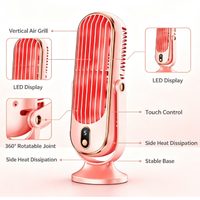 Ventilateur de bureau USB mini portable personnalisable en gros, 800mAh-1000mAh, silencieux, forte puissance, pour étudiants et activités extérieures