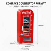 Mini-réfrigérateur de comptoir pour boissons énergisantes (Red Bull, Coca-Cola) – Équipement de réfrigération avec porte vitrée pour bières