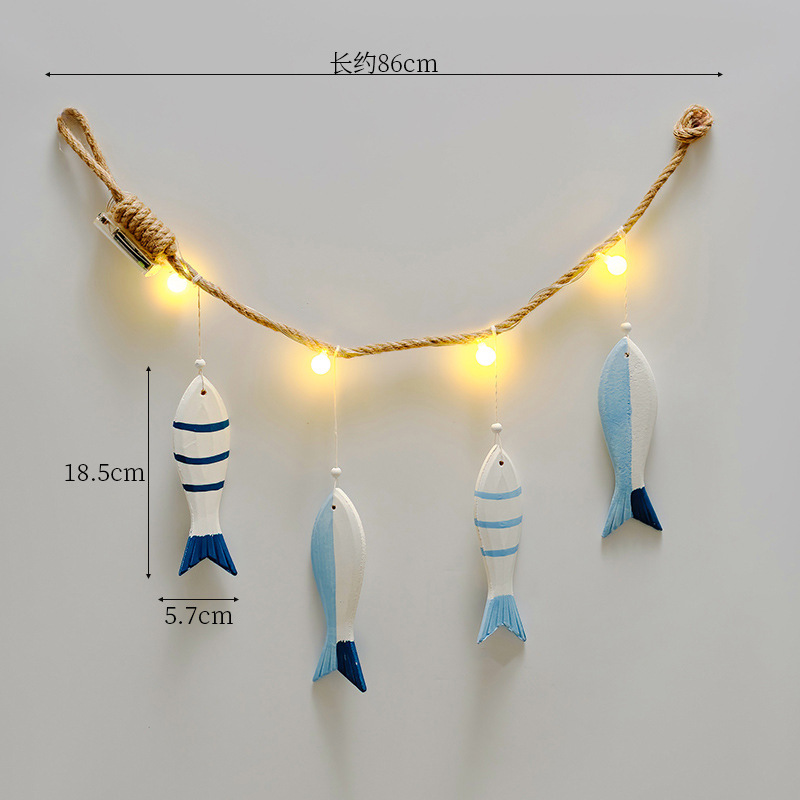 4 small fish LED rope strings