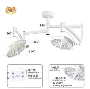 एलईडी दोहरी सिर छत प्रकार प्लास्टिक सर्जरी पशु चिकित्सा छत <span class=keywords><strong>Shadowless</strong></span> आपरेशन प्रकाश - Product Image 2