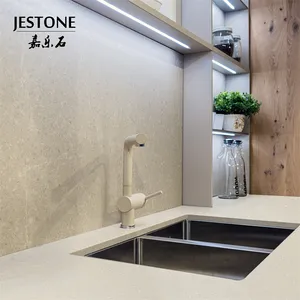 JESTONE China Solid Surface 6mm 12mm White Marble Pattern Acrylic Resin Veining Customize Solid Surface Slab Sheet