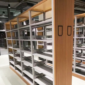 Étagère à livres en métal moderne personnalisée, bibliothèque en bois, étagère à livres pour bureau et hôtel, meubles de bibliothèque scolaire personnalisés - Product Image 5