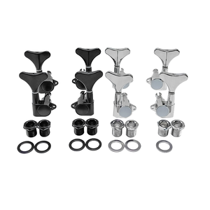 2R2L Clavijas de Afinación para Bajo Eléctrico, Cabeza de <span class=keywords><strong>Guitarra</strong></span>, Color Negro - Product Image 1