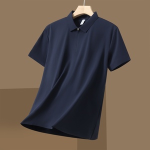 เสื้อโปโลกอล์ฟผู้ชายแบบสปอร์ต คอซิป 1/4  ผ้าโพลีเอสเตอร์ 100% ซับเหงื่อ นุ่มสบาย ปักลายอย่างดี ขายส่งตามสั่ง ขายดี - Product Image 2