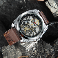 Montres NS Never Stop N927, style luxueux et tendance, design de cadran unique, bracelet en cuir pour homme, montre à quartz originale, étanche