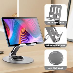 New Flexible 360 Rotatable Metal Phone Stand Base and Cell Phone <b>Holder</b> for Desk Bed <b>Tablet</b> Stands - Product Image 4