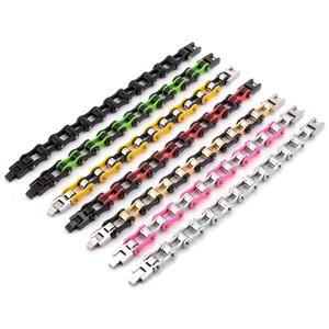 Chaîne <span class=keywords><strong>de</strong></span> <span class=keywords><strong>moto</strong></span> en acier inoxydable tendance multicolores <span class=keywords><strong>de</strong></span> 10 mm, bijoux <span class=keywords><strong>de</strong></span> chaîne <span class=keywords><strong>de</strong></span> vélo, bracelet pour les amateurs <span class=keywords><strong>de</strong></span> vélo, <span class=keywords><strong>cadeau</strong></span> - Product Image 6