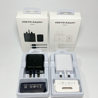 Cargador Rápido de 45W Tipo-C PD 3.0 con Enchufes EU/UK/US, Juego Completo de Cables para la Serie S22/S23/S24/S25/S26