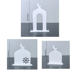 Nuove Decorazioni da Tavolo in Acrilico Ramadan Kareem 2025, 3 Set di Ornamenti Luna e <span class=keywords><strong>Stella</strong></span> per Feste Islamiche Eid Mubarak - Product Image 3