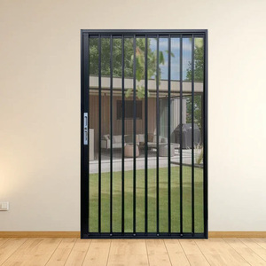 <span class=keywords><strong>Puerta</strong></span> Corredera Plegable de Malla Metálica Dorada con Cerradura y Mosquitera - Product Image 6