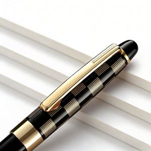 Luxury Grid Metal Ballpoint <b>Pens</b> Wholesale Business Signature Metal <b>Pen</b> Black Custom <b>Pen</b> Suitable for Corporate Activity Gifts - Product Image 3