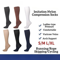 Chaussettes de sport pour femmes Bioserica Era, chaussettes de compression en imitation nylon pour la course à pied en plein air