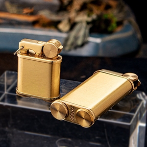 Texture laiton kérosène rétro meule amour feu briquet cadeau pour hommes et femmes avec meule - Product Image 4
