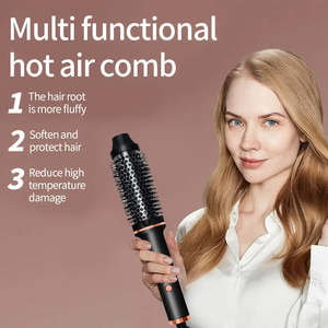 Peigne à air chaud noir personnalisé bigoudi rotatif pour <span class=keywords><strong>cheveux</strong></span> <span class=keywords><strong>courts</strong></span> ensemble de peignes à air rotatif à <span class=keywords><strong>brosse</strong></span> chaude - Product Image 2