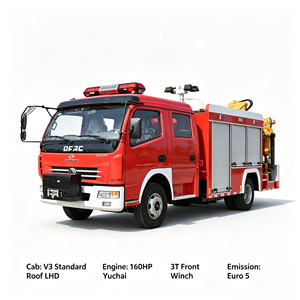 Camión de Rescate Dongfeng de 160HP con Grúa de 3T, Euro 5, Cabrestante de Tracción de 3T, Generador de 5.5KW, Torre de Iluminación de 4x600W, Vehículo de Emergencia contra Incendios - Product Image 4