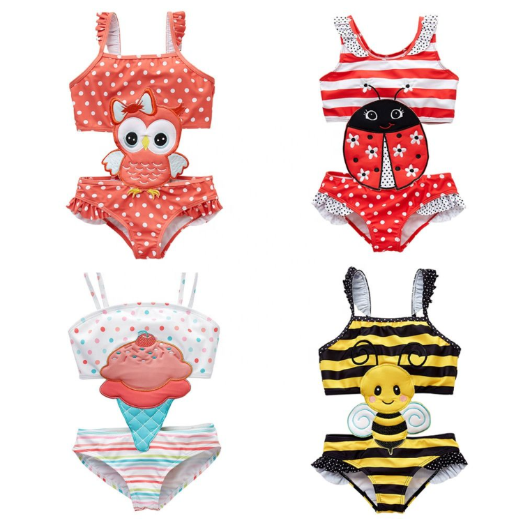Baby One Piece Swimsuit 2021 Girls Underwear Cute Cartoon Baby Girls Swimsuit