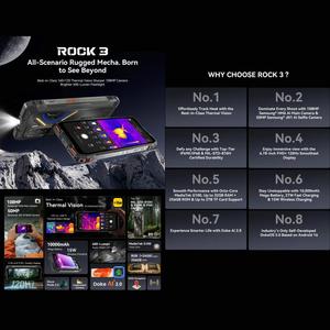 Blackview ROCK 3 Téléphone robuste avec caméra thermique 8 Go + 256 Go, Android 16 MT8781 Helio G100 Octa Core NFC 4G Smartphone étanche - Product Image 3