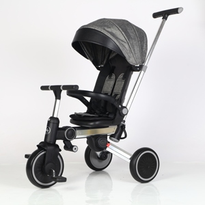 Tricycle pour bébé de conception nouvelle, norme européenne, avec siège pivotant à l'arrière / Tricycle pour bébé avec cadre en alliage / Tricycle de luxe 4 en 1 pour enfants - Product Image 1