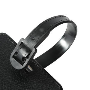 Accessoires de voyage : Étiquette de bagage en cuir véritable, écologique et faite à la main, porte-adresse pour valise, étiquette d'embarquement portable - Product Image 6