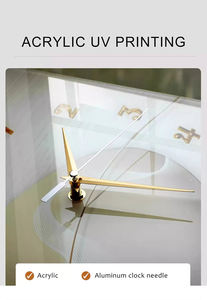 Jam dinding dua sisi elektrik, tampilan Digital vinil desain seni rekaman untuk jarum ruang tamu tipe gantung bagian utama sudut - Product Image 5