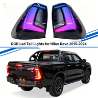 Systèmes d'éclairage pour pick-up Revo Reference Travo 2026, couvercle de lampe noir fumé, feux arrière LED RGB pour Hilux Revo 2015-2024