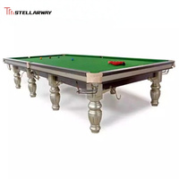 Mesa de billar Jiujiang Blue Slate de 12 pies con marco sin deformaciones y pintura ecológica de tres capas para hotel