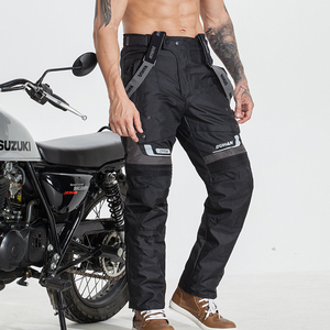 DK-027 con estampado reflectante para hombre, pantalones con Forro cálido extraíble, resistentes al agua, para montar en moto - Product Image 4