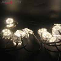 Guirlandes lumineuses LED de Noël permanentes JIABEILIGHT, vente chaude d'usine, en cuivre, IP65, programmables RGB, 40 mm, 6 LED, 24 V