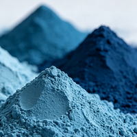 Revêtement en poudre polyester thermodurcissable série bleue pour application par pulvérisation sur équipements industriels, peinture marine et projets métalliques intérieurs