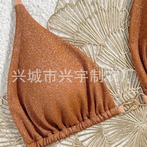 Nuevo Traje de Baño de Dos Piezas de Color Sólido, Popular en Instagram, Bikini sin Tirantes para Mujer - Product Image 2
