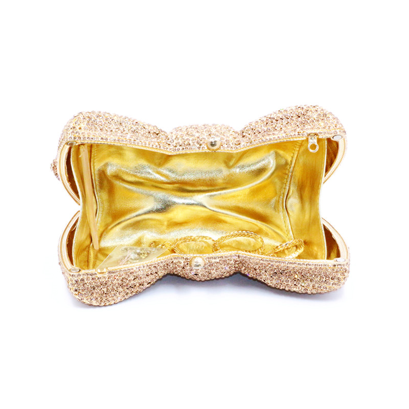 Fashion Classical Women Accessories Diamonds Handbag Luxury Clutches Bow Knot Crystal Purses Bridal Wedding Party Popsicle Bag