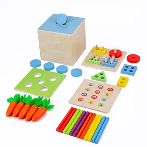 Vật Liệu Bằng Gỗ Cầu Vồng Trống Quay Âm Nhạc Bé Đồ Chơi Giáo Dục Đồ Chơi Gỗ Montessori Với Chuông