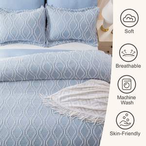 Juego de Ropa de Cama Boho de Microfibra con Diseño de Mechones, Tamaño Individual, 2 Piezas, para Todas las Temporadas, Venta al Por Mayor - Product Image 4