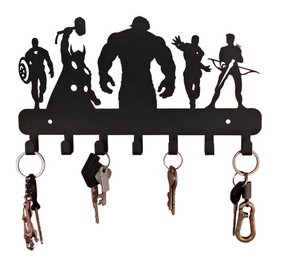 Gancho de superhéroe para personajes de <span class=keywords><strong>película</strong></span>, estante de metal, gancho de pared decorativo, colgador de ropa montado en la pared, colgador de llaves de hierro - Product Image 1