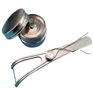 Mới đến <span class=keywords><strong>y</strong></span> hình dạng nha khoa xỉa chủ thép không gỉ Refillable Flosser với xử lý duy nhất - Product Image 2